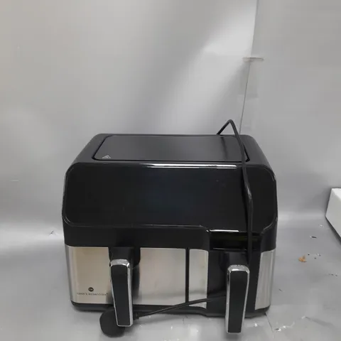 BOXED COOK'S ESSENTIALS 7.7L DUAL AIR FRYER IN BLACK