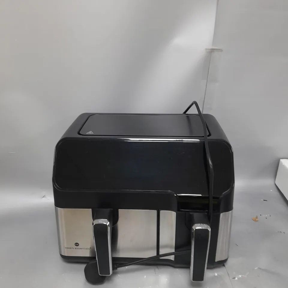 BOXED COOK'S ESSENTIALS 7.7L DUAL AIR FRYER IN BLACK