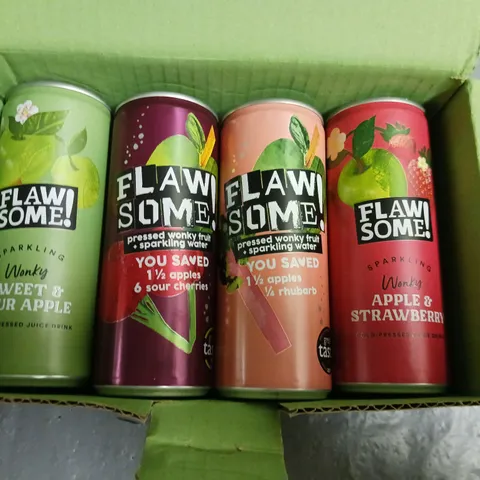 8-CAN PACK OF FLAW-SOME 250ML CANS OF DRINKS - 250ML