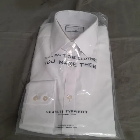 CHARLES TYRWHITT EXTRA SLIM FIT SHIRT IN WHITE SIZE 15/33"
