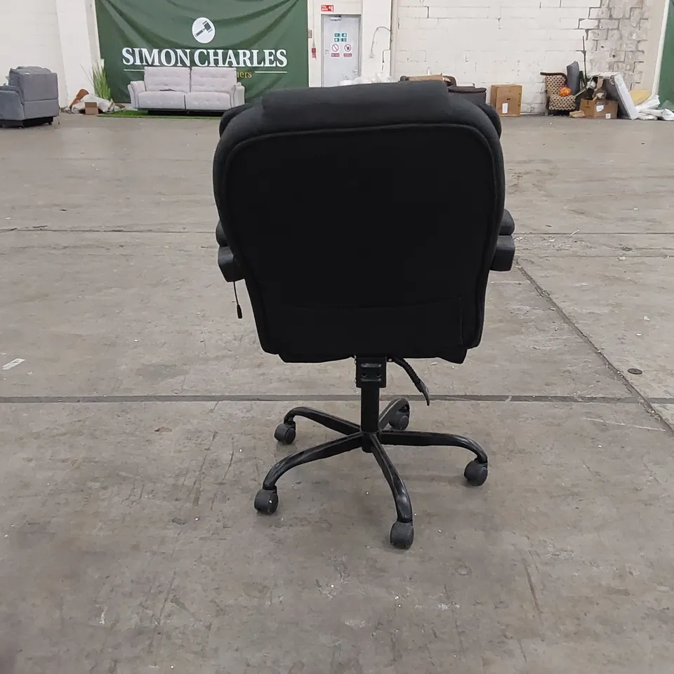 BLACK FABRIC ELECTRIC RECLINING AND MASSAGING CHAIR (1 ITEM) 