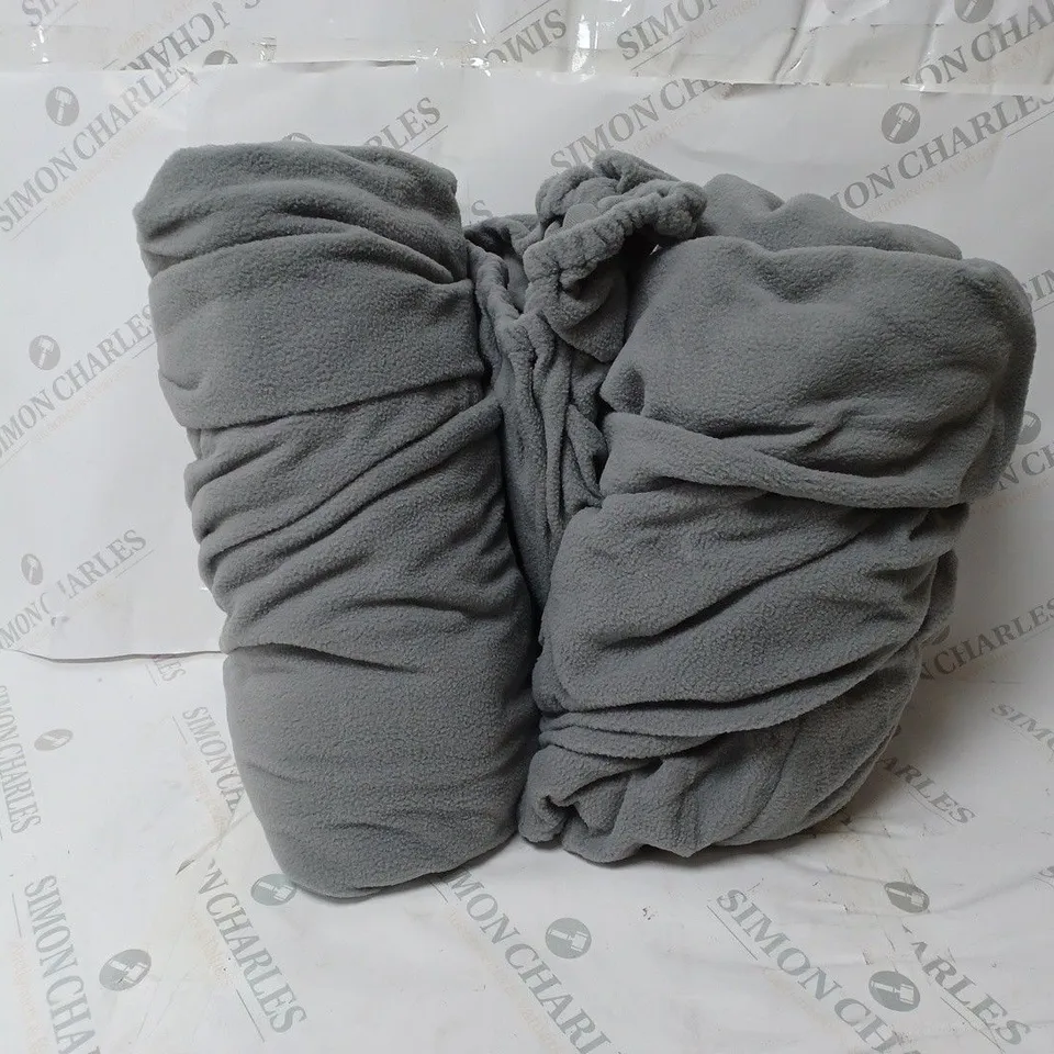 COZEE HOME FLEECE SET OF GREY FITTED SHEETS - SIZE DOUBLE