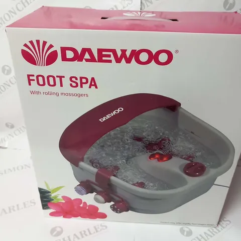 BOXED DAEWOO FOOT SPA WITH ROLLING MASSAGERS