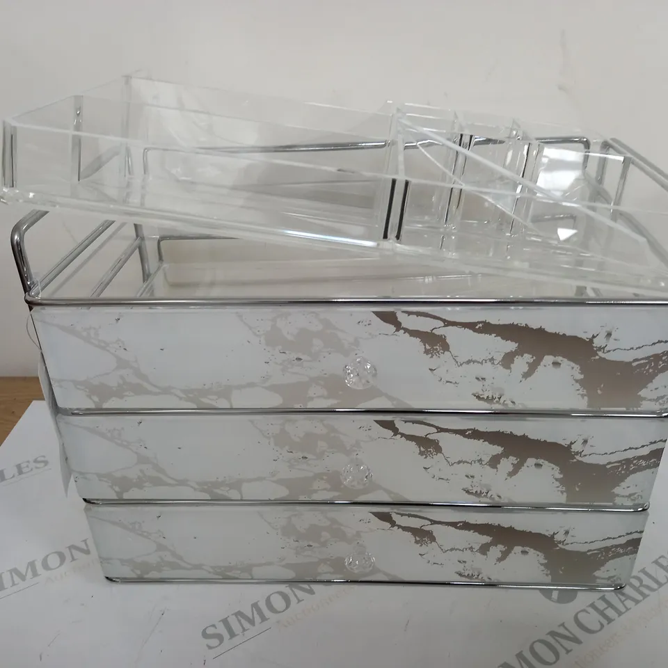 OUTLET TILI FRAMED ACRYLIC STORAGE DRAWER SET