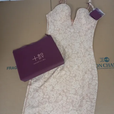BODY HAART+LIEU SMOOTH OPERATOR DRESS IN BEIGE SIZE 32B/S