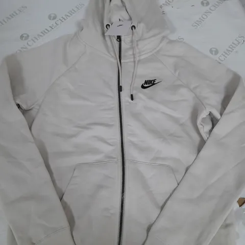 NIKE CLUB ZIP UP HOODIE IN CREAM - SMALL