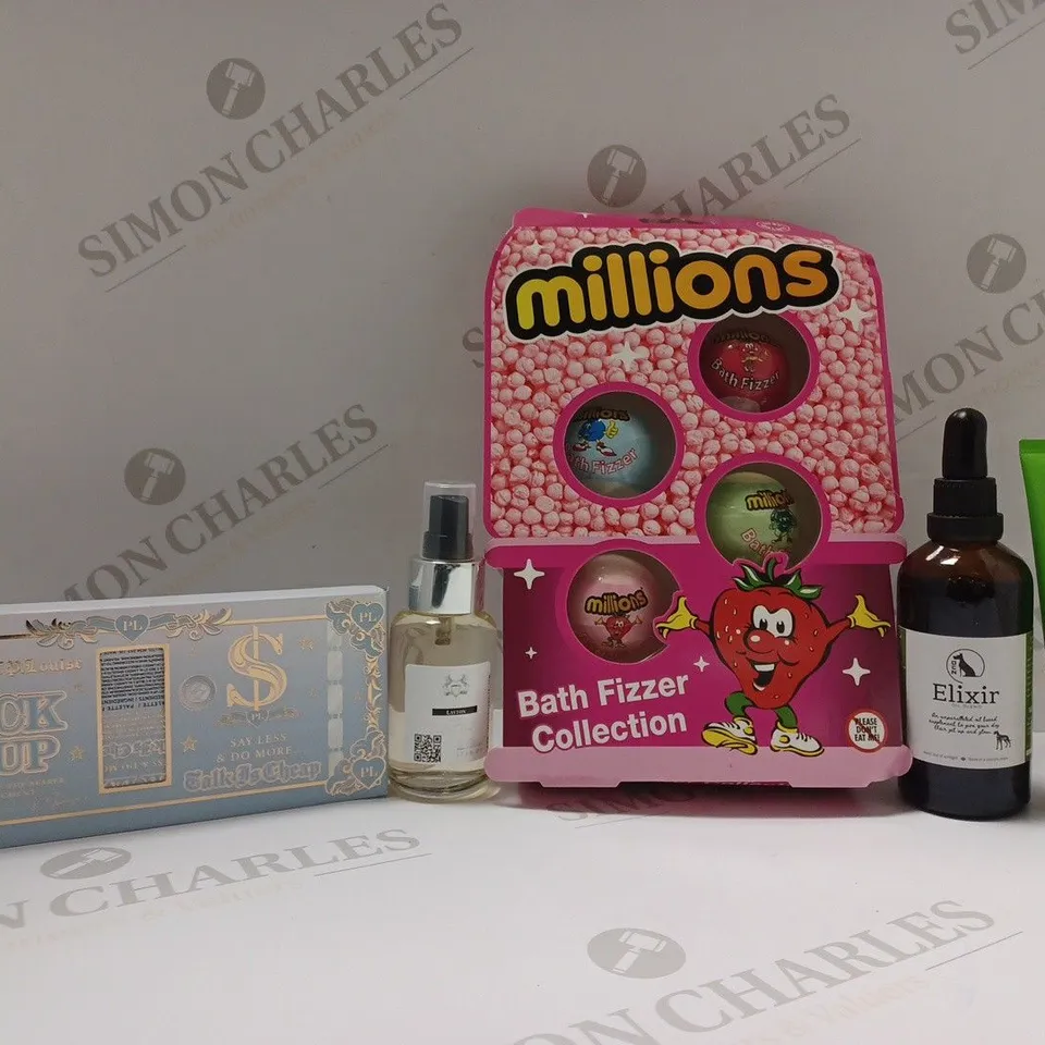 BOX OF APPROX 20 ASSORTED HEALTH AND BEAUTY ITEMS TO INCLUDE - MILLIONS BATH FIZZER COLLECTION - WAIKIKI BEACH COCONUT BODY CREAM - STACK EM UP SAY LESS & DO MORE ECT