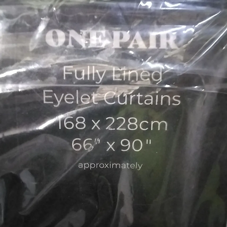 BAGGED FUSION CURTAINS COTTON BLEND ROOM DARKENING SET OF 2 168 X 228CM APPROX