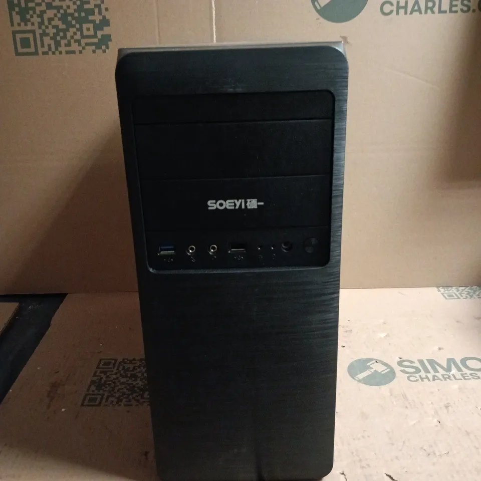 SOEYI DESKTOP COMPUTER TOWER – BLACK ATX MID-TOWER
