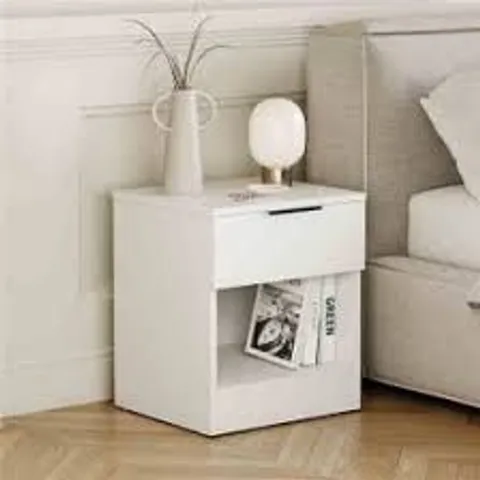 BOXED TREGA 2 DRAWER BEDSIDE CHEST - WHITE (1 BOX)