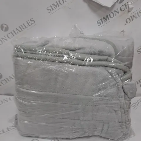 COZEE HOME VELVET SOFT HEATED BLANKET IN GREY