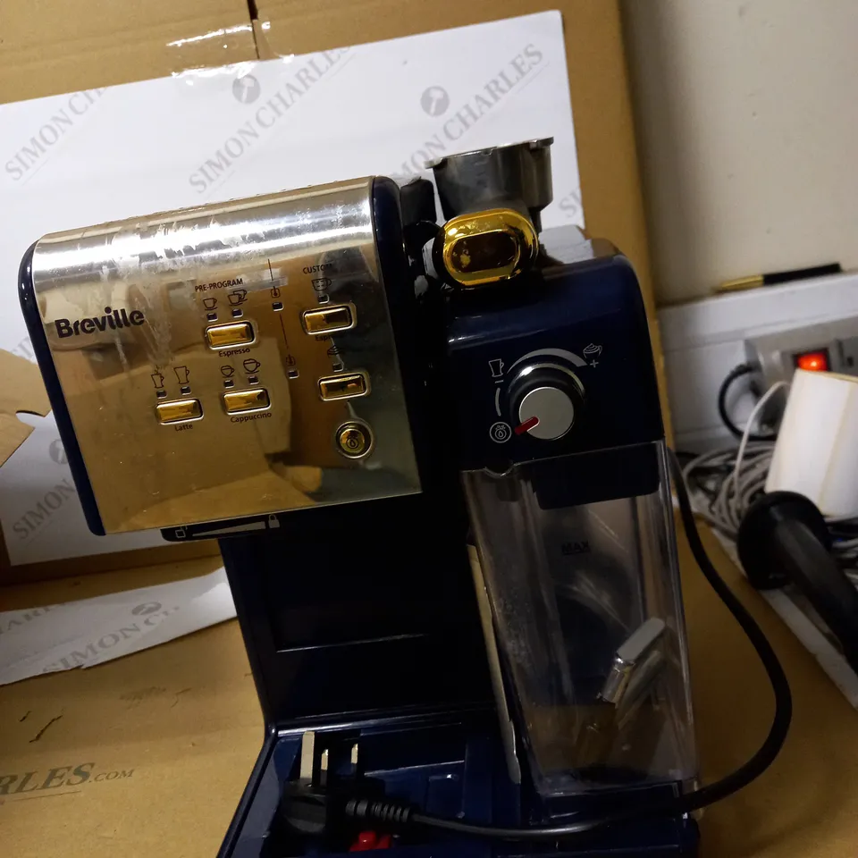 BREVILLE ONE-TOUCH COFFEEHOUSE COFFEE MACHINE - NAVY BLUE