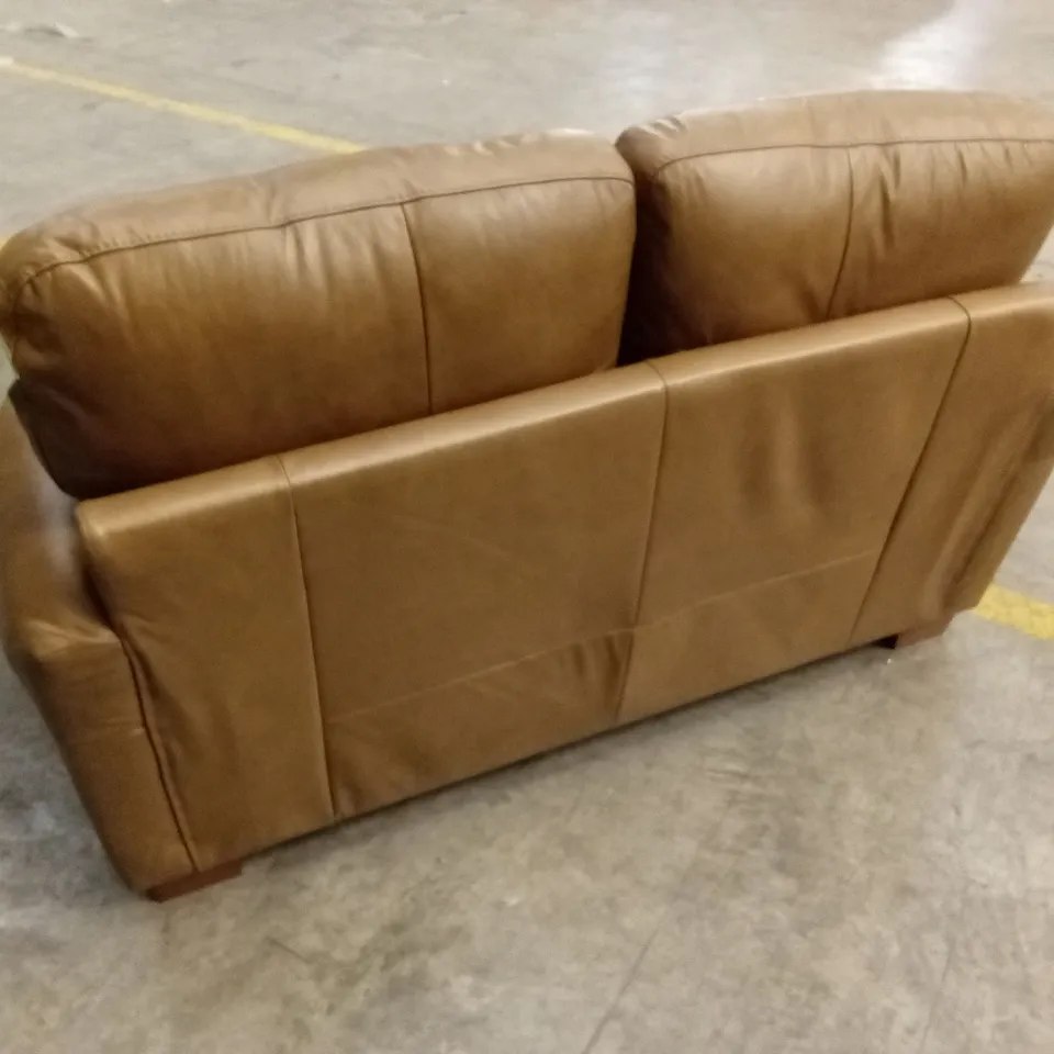 BAILEY 2 SEATER LEATHER SOFA - TAN RRP £749