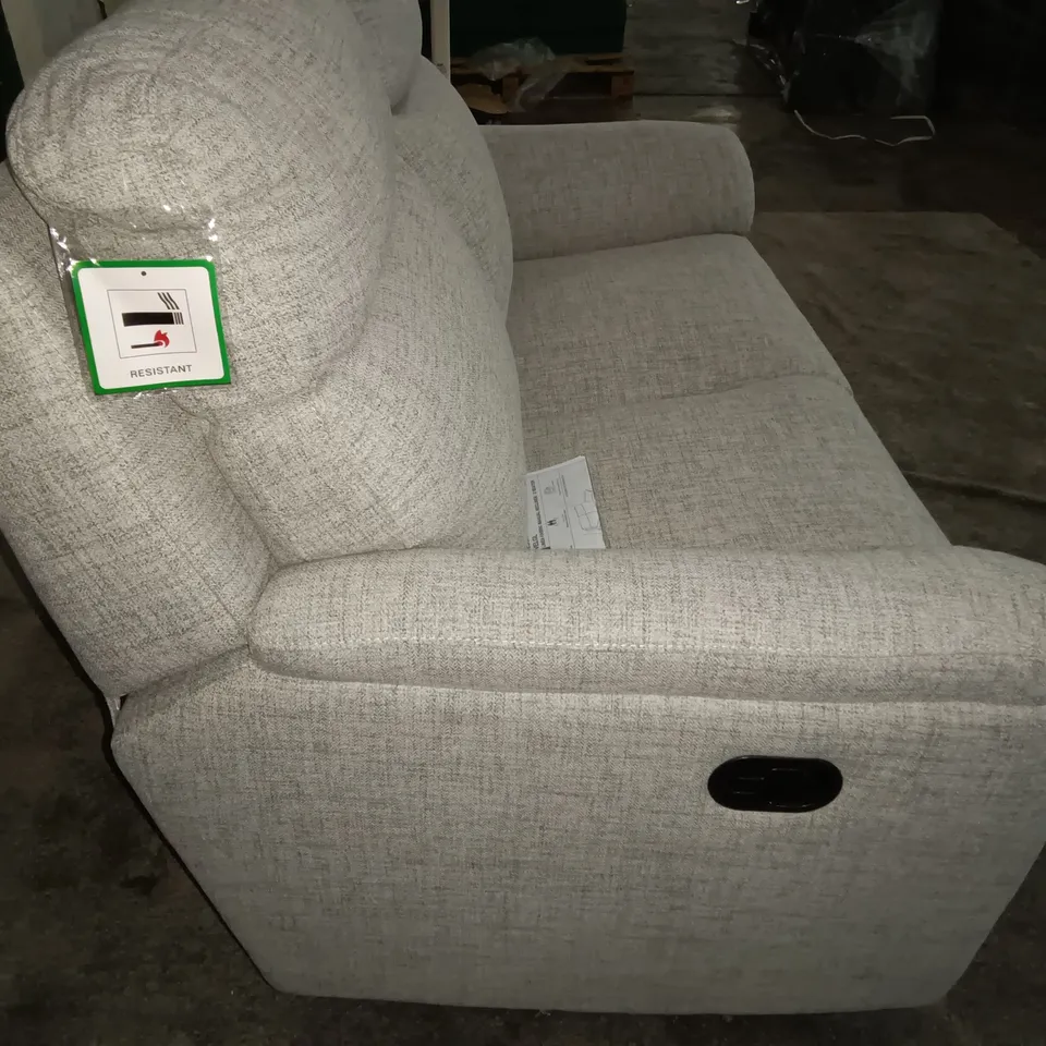 LINEA FABRIC MANUAL RECLINER 2-SEATER SOFA IN LIGHT GREY