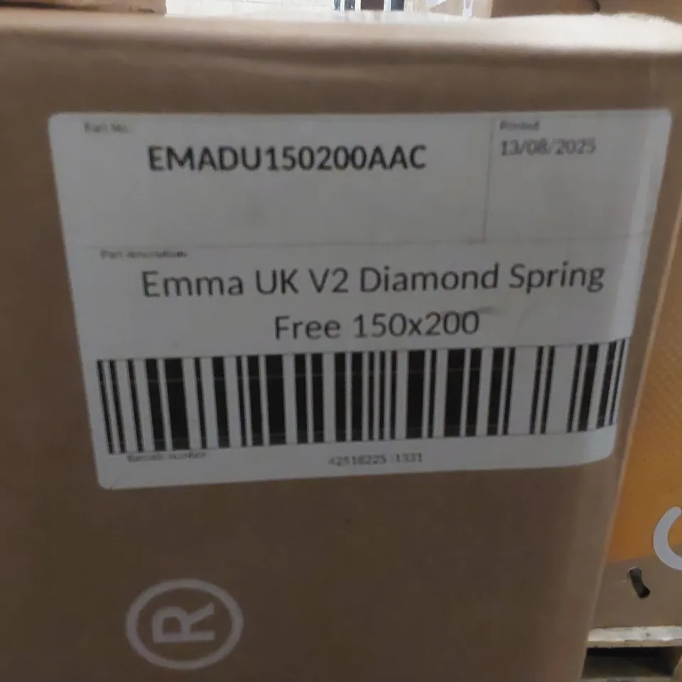 BRAND NEW BOXED EMMA UK V2 DIAMOND SPRING FREE 150 x 200CM KING SIZE MATTRESS 
