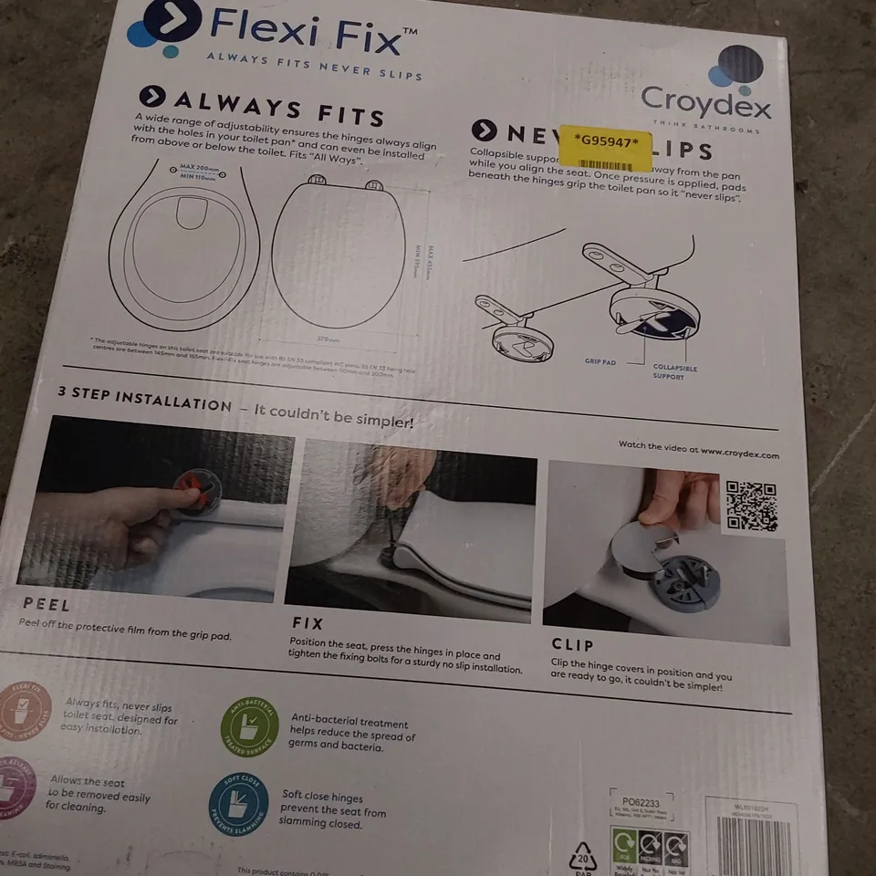 BOXED CROYDEX MICHIGAN TOILET SEAT 