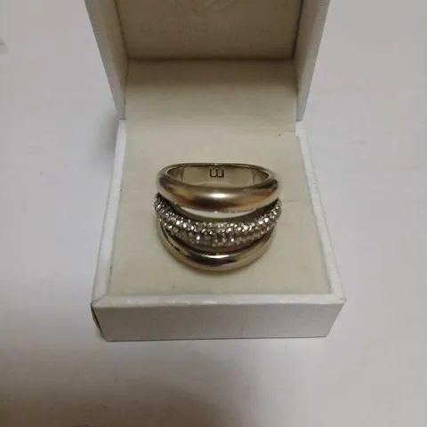 MALIKA THREE ROW PAVE RING