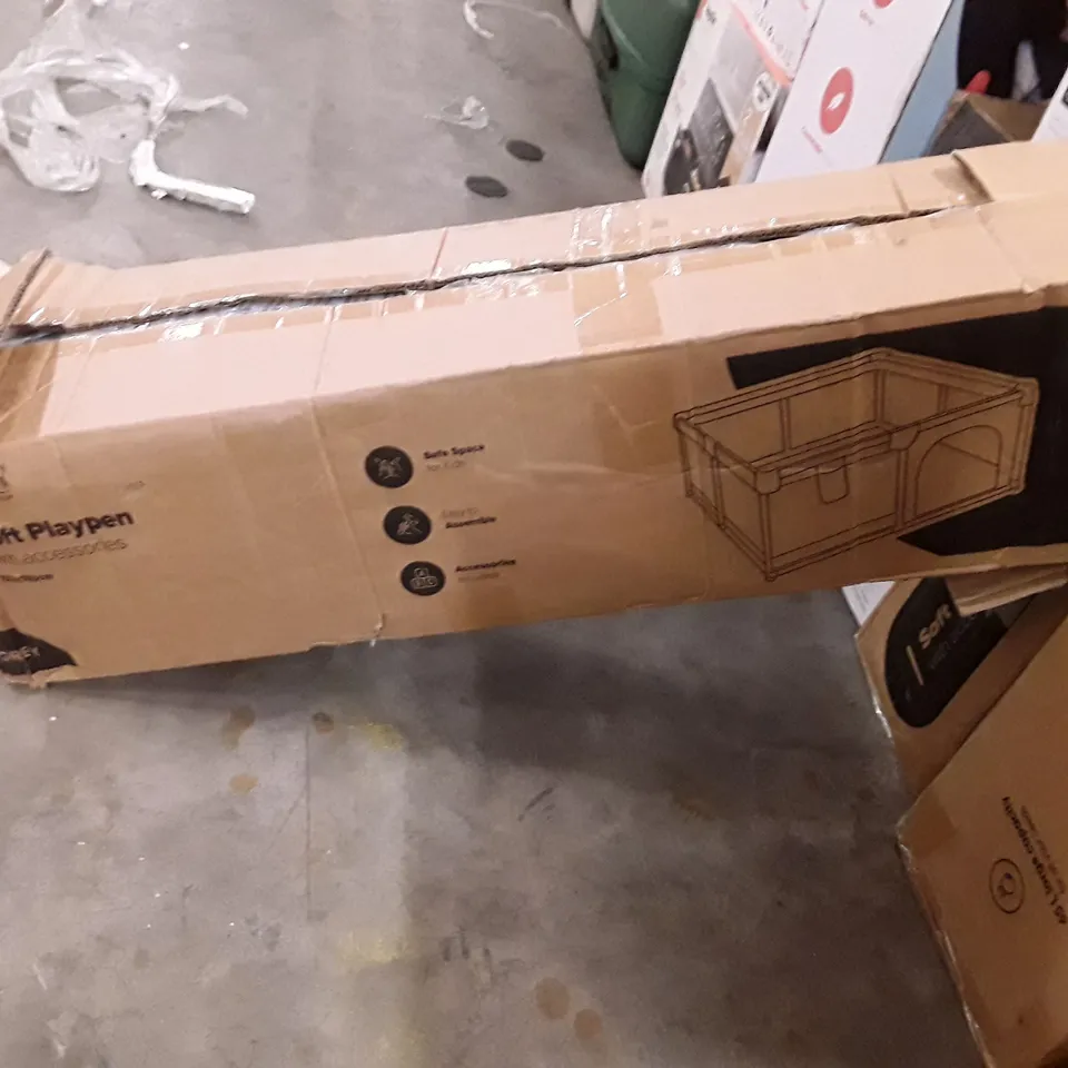 BOXED KEPLIN KIDOOLA SOFT PLAYPEN WITH ACCESSORIES GREY COLOUR