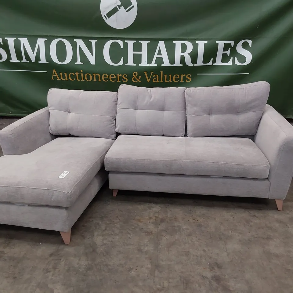 QUALITY BRITISH MANUFACTURED DESIGNER THE LOUNGE CO. HERMIONE CORNER CHAISE END SOFA LHF SIL248 SILVER BIRCH