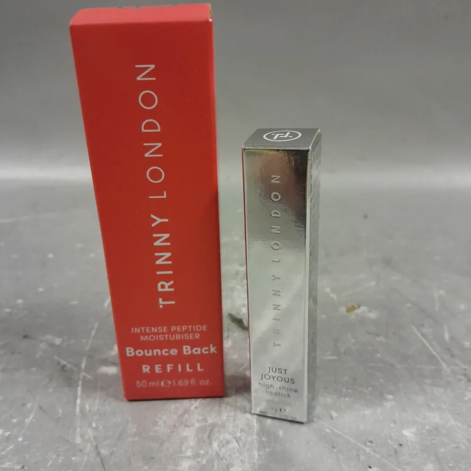 TRINNY LONDON BOUNCE BACK REFILL 50ML AND JUST JOYOUS HIGH SHINE LIPSTICK MARTHA 3G