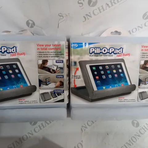 PAIR OF JML PILL-O-PAD FOLD AWAY TABLET STANDS