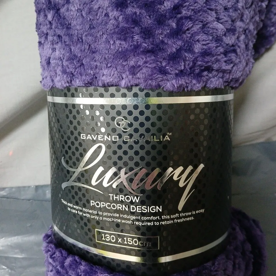 GAVENO CAVALIA LUXURY THROW – POPCORN DESIGN, 130 X 150 CM 