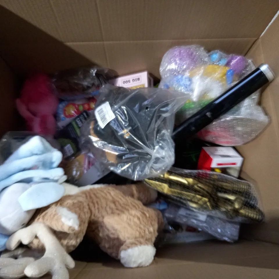 BOX OF APPROX 30 ASSORTED TOYS TO INCLUDE - HAPELLO LEARNING CONTROLLER - BARIE CHELSEA CAN BE - MEGA POKEMON PIKACHUS BEACH HOUSE ECT