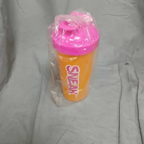 SNEAK SPORTS BOTTLE - ORANGE WITH PINK LID