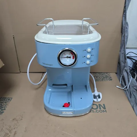 ARIETE VINTAGE ESPRESSO COFFEE MACHINE – BLUE (BOXED)