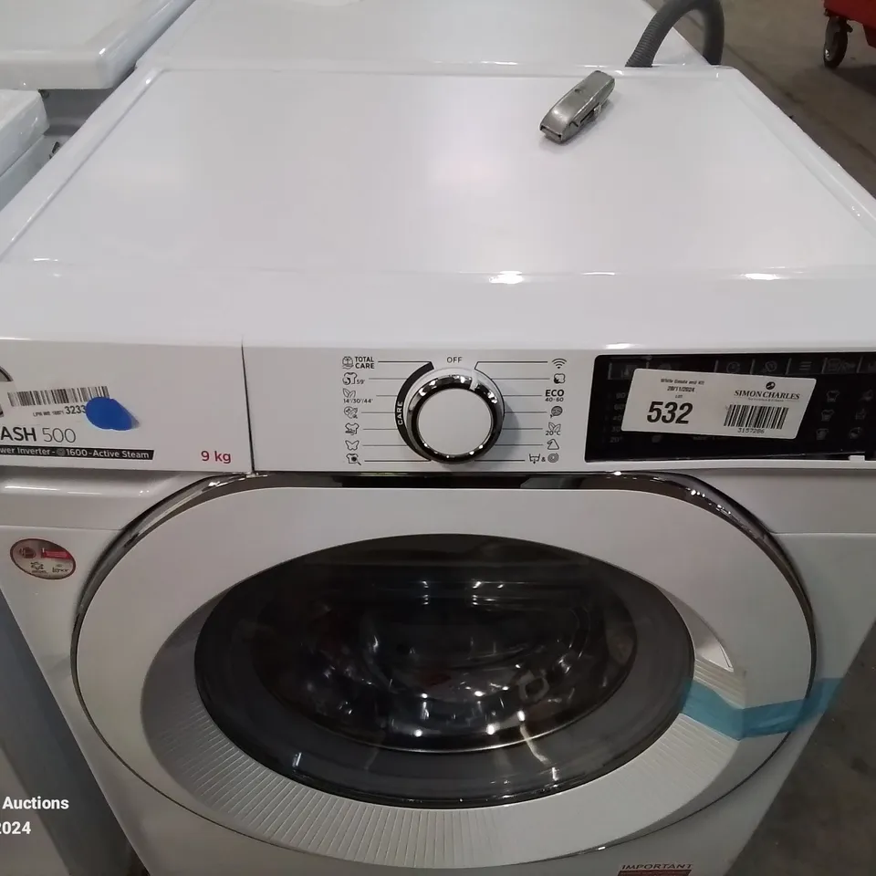 HOOVER H-WASH 500 HWB 69AMC/1-80 WASHING MACHINE FRONT-LOAD 9 KG 1600 RPM A WHITE