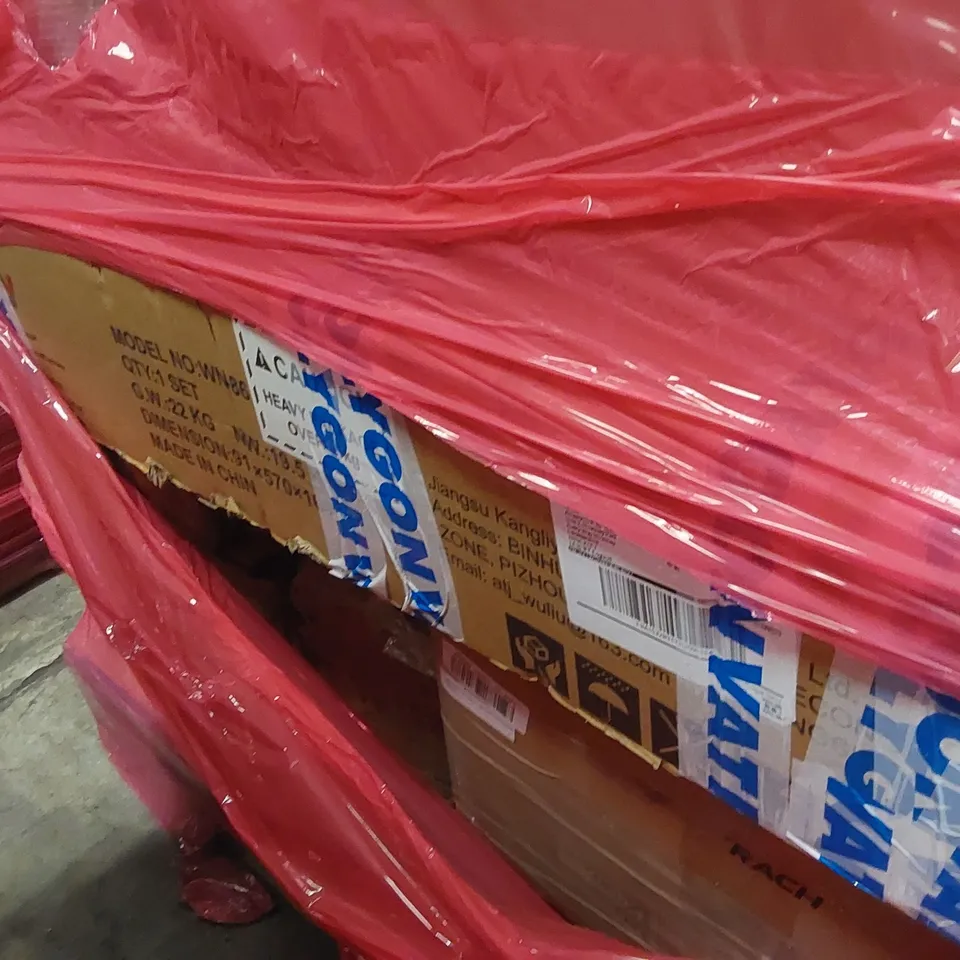 PALLET OF ASSORTED ITEMS INCLUDING: MERACH X-BIKE, FOLDING EXERCISE BIKE ECT