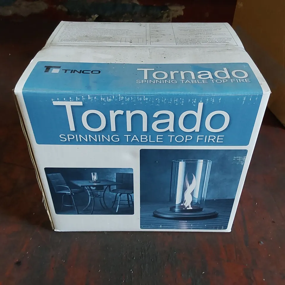 BOXED TORNADO SPINNING TABLE TOP FIRE