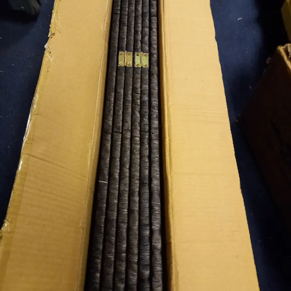 PANANA FOLDING SPLITTER SCREEN BLACK WICKER ROOM DIVIDER - COLLECTION ONLY 