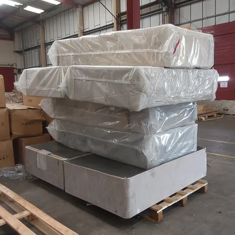 PALLET 7x ASSORTED DIVAN BASE PARTS AND 1x HEADBOARD