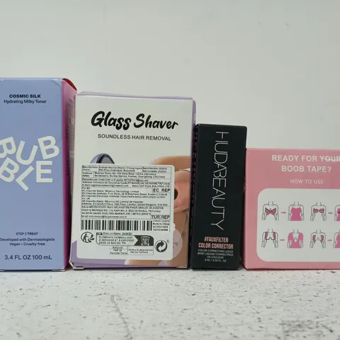 APPROXIMATELY 15 ASSORTED COSMETIC ITEMS TO INCLUDE COSMIC SILK, GLASS SHAVER, ETC - COLLECTION ONLY