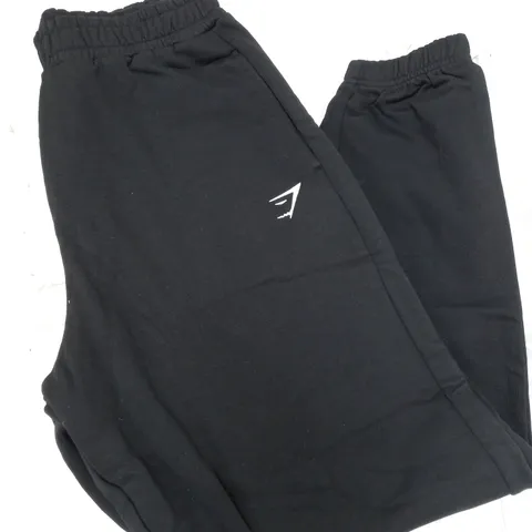BLACK GYMSHARK JOGGERS SIZE M 