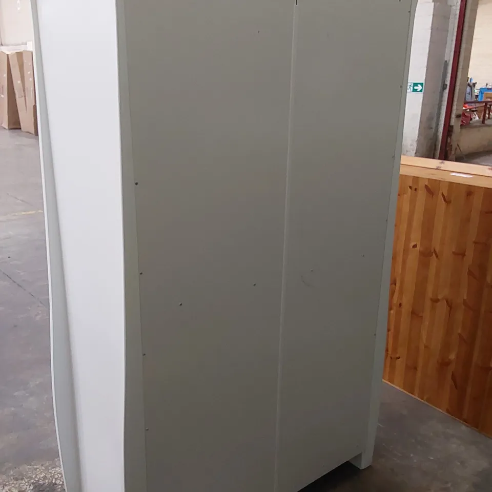 DESIGNER CONTEMPORARY 2 DOOR WARDROBE - WHITE