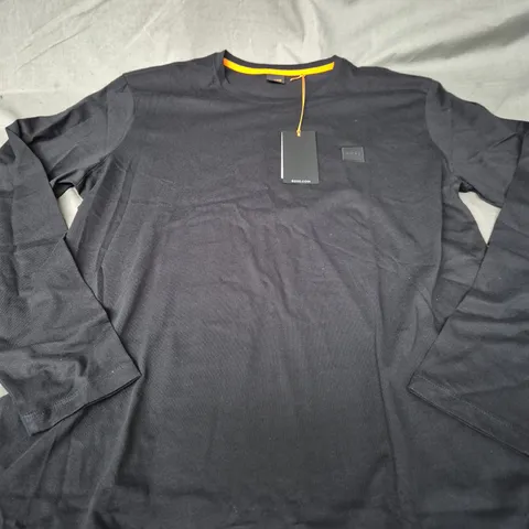 HUGO BOSS BLACK LONG-SLEEVE TOP β SIZE L