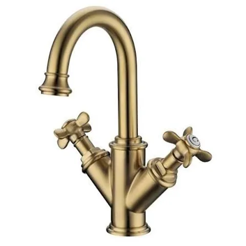 BOXED BRASS CROSSHEAD BASIN MIXER TAP - CAMDEN