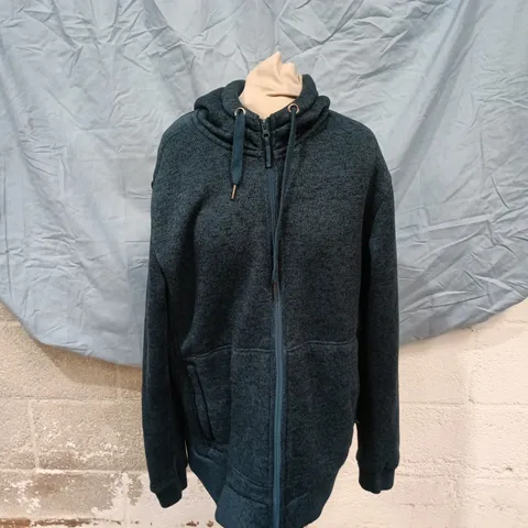 Mountain Warehouse Hoodie – Dark Teal, Zip-Front, Hooded