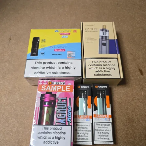 APPROXIMATELY 15 ASSORTED E-CIGARETTE PRODUCTS TO INCLUDE - ASPIRE, INNOKIN, HAYATI ETC