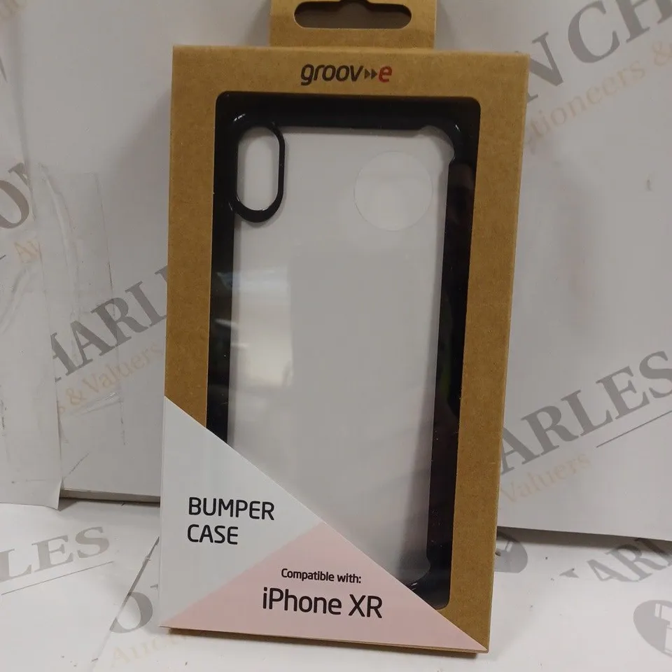 LOT OF APPROXIMATELY 100 GROOVE TPU EDGE BUMPER CASES FOR IPHONE XR - BLACK