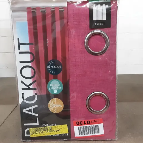 NEW TACKITT EYELET BLACKOUT THERMAL CURTAINS -PINK