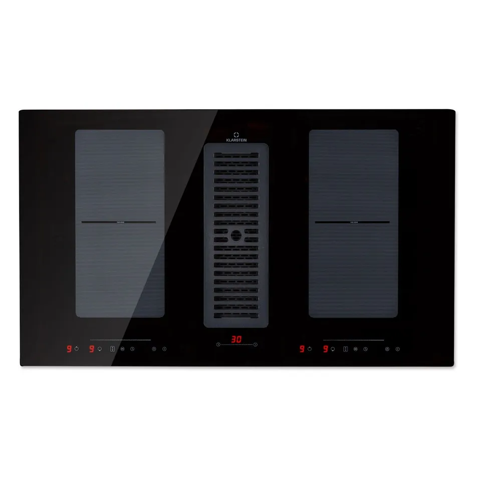 KLARSTEIN FULL HOUSE 90CM 4 RING INDUCTION HOB WITH EXTRACTOR BLACK