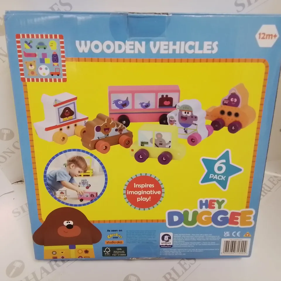 HEY DUGGEE 6-PACK WOODEN VEHICLES