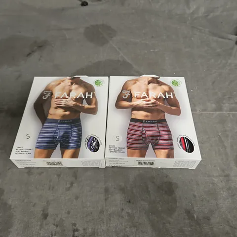 APPROXIMATELY 30 FARAH 2PACK KEYHOLE TRUNKS IN ASSORTED COLOURS - VARIOUS SIZES