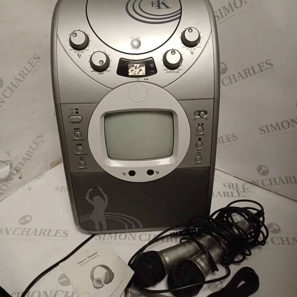 EASY KAROKE PORTABLE CD+G KARAOKE MACHINE