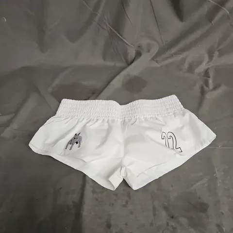 NIIHAI MAGALUF MINI SHORTS IN WHITE SIZE XS