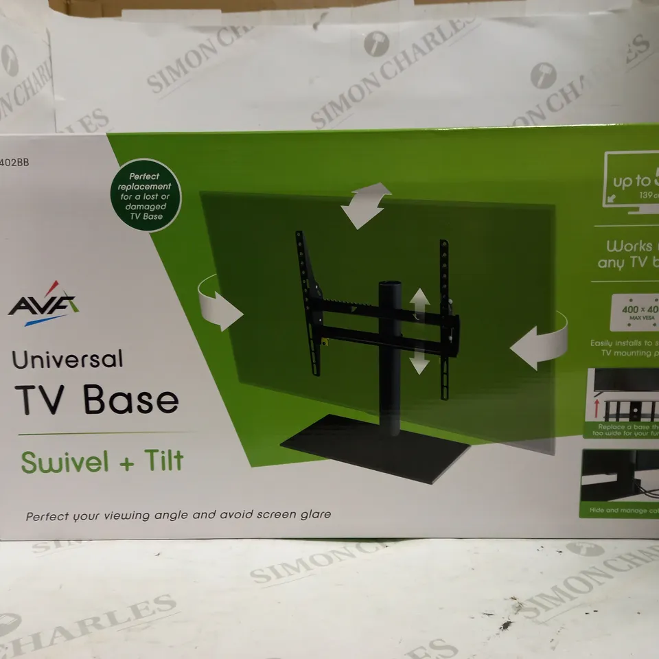 AVF SWIVEL & TILT UNIVERSAL TV BASE FOR TVS UP TO 55"