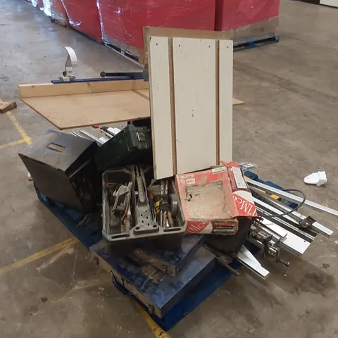 PALLET OF ASSORTED TOOLS/MACHINERY EQUIPMENT ECT